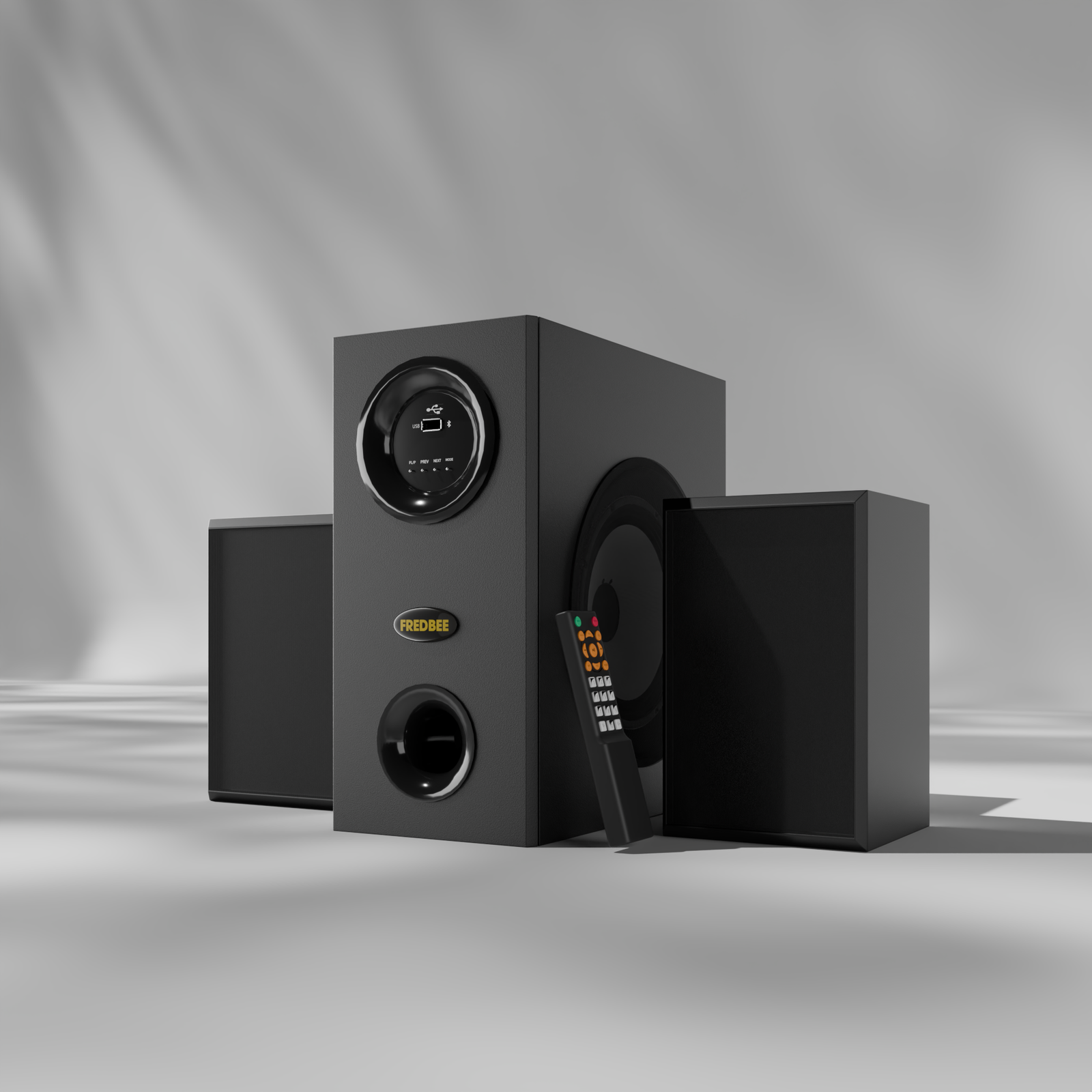 Freedbee speaker system product visualization